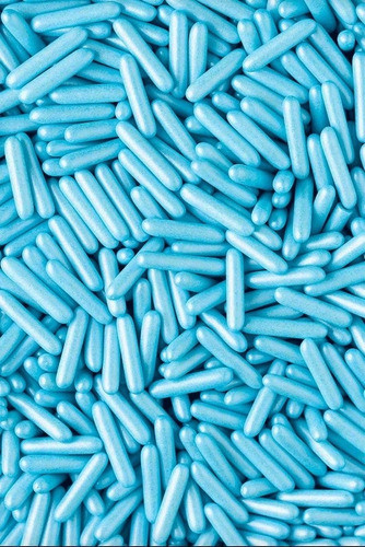 Sprinkles Rod Nacarados Celeste Bastones Comestibles 0