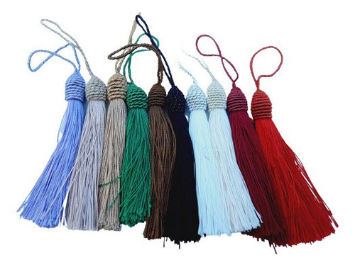 Tassel Com Tulipa Pompom Pingente Cores Sortidas 10 Unidades 1