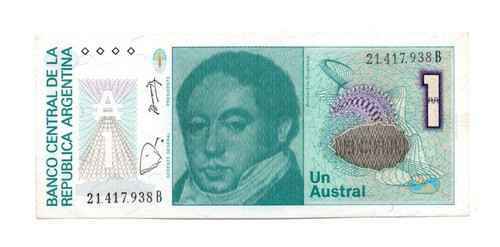 Argentina Billete 1 Austral Bottero 2804a Serie B 1986 Ex+ 0