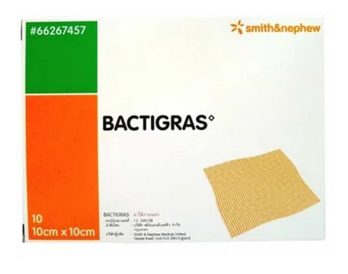 Curativo Bactigras Antisséptico 10cm X 10cm - 05 Unidades 0