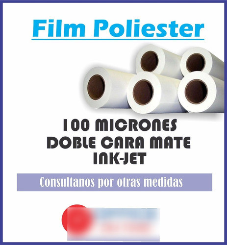 Film Poliester Para Plotter On Time 0.91cm X10mt. 100mic 0