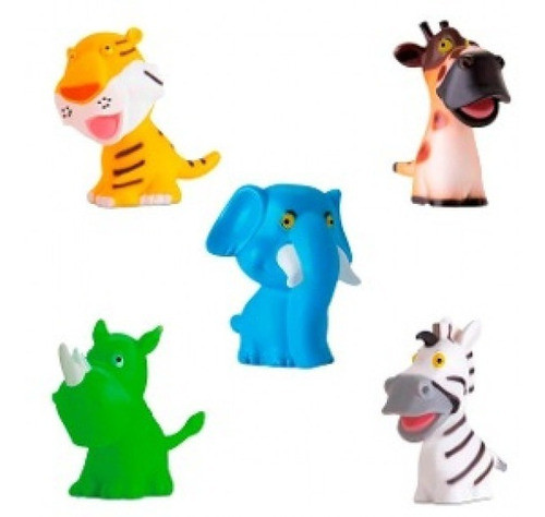 Kit 5 Comic Zoo Animais Selvagens Em Vinil 11cm - Bee Toys 0
