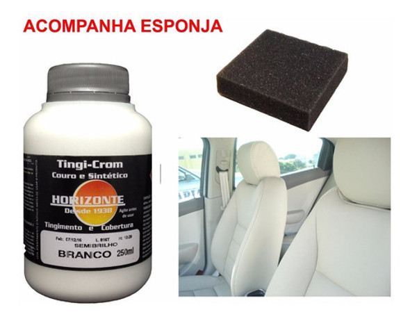 Tinta Branca P/ Couro Banco De Carro Automotivo Sofa 250ml 1