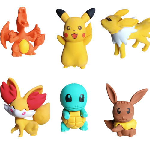 Set X3 Figuras Pokemon Goma / 3 Figuras Al Azar Importados 1