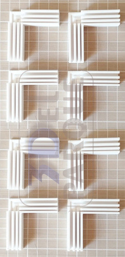 8 Cantoneras P/cartonaje. Kit Para 1.5, 2, 3 Mm. 0