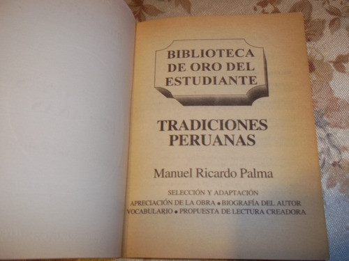 Biblioteca De Oro N° 14 - Tradiciones Peruanas - R. Palma 1