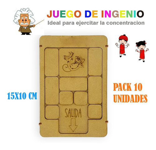 Juego De Ingenio Didáctico Trabado Mdf Fibrofácil Niños 1