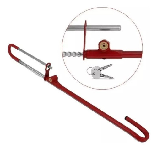 Trava Universal Pedal Volante Com Algema Anti-furto Roubo 1
