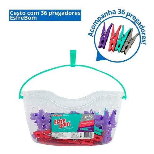 Cesto Organizador P/ Pregador Varal Bettanin Noviça Esfrebom 1