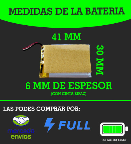 Batería Recargable Marca LG Polímero Lítio 600mah Mini 3.7v 1