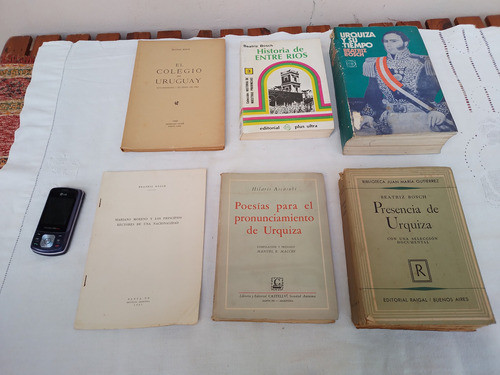 Lote 6 Antiguos Libros Historia Sobre Urquiza Entre Rios 1
