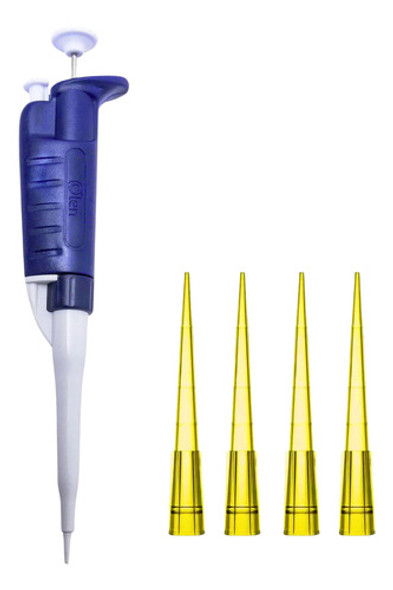 Kit C/ Micropipeta Volume Variavel 2-20ul C/ 1000 Ponteiras 0