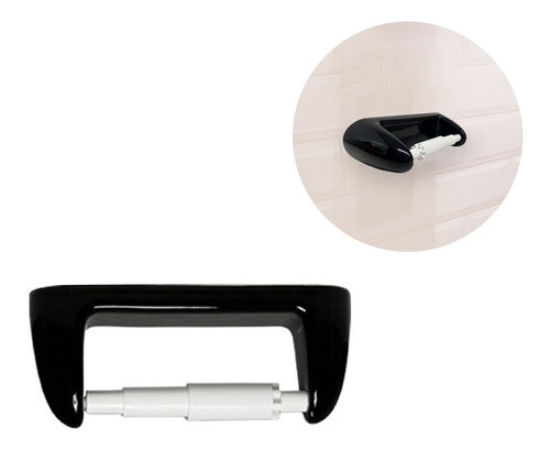 Porta Rollo Para Baño De Loza Negro Brillante Premium 0