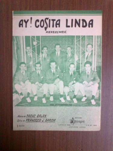 Partitura Ay Cosita Linda, Merecumbe 0