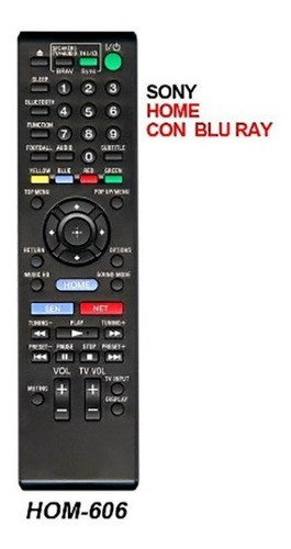 Control Remoto Para Home Theater Con Blu Ray Sony Hom-606 1