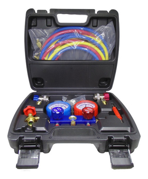 Manômetro Manifold Ar Condicionado Automotivo R134 C/ Maleta 1