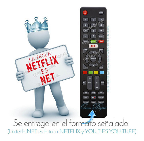 Control Remoto Para Smart Tv Datsun Bgh Tcl Ntv32 Ntv43 49 1