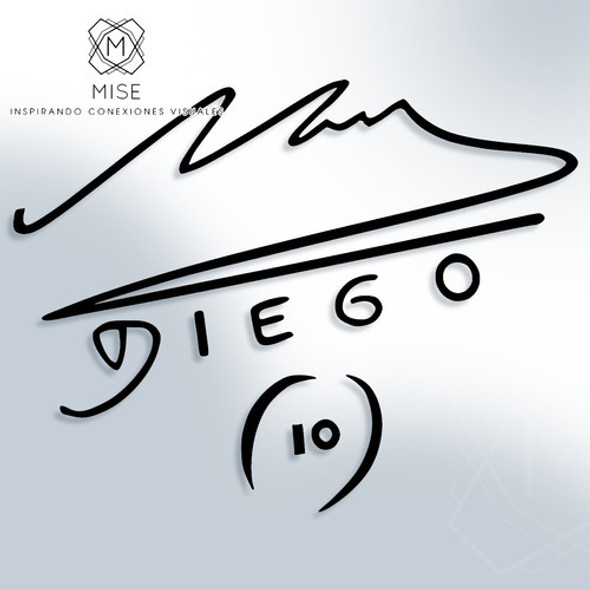 Vinilo Sticker Calco Firma Maradona - Ploteo - Pack X2 0