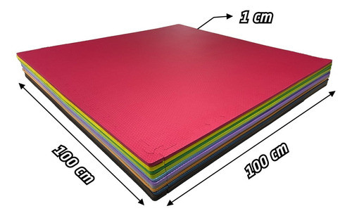 Kit 20 Tatame Tapete Eva 1x1 10mm 100x100x1cm 20m2 1