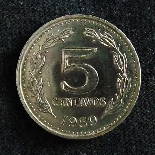 Argentina 5 Centavos 1959 Sin Circular Cj 273 0