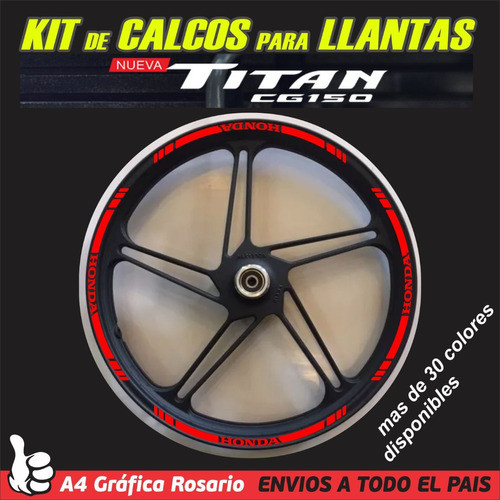 Calcos Llantas Honda New Titan Cg150 Envios 1