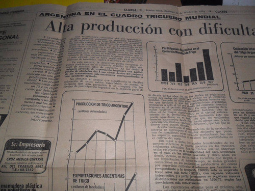 Argentina Cuadro Triguero Mundial Trigo Cosecha 1976 Export 1