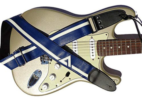 Dinatone Vegano Vinilo Cuero Correa De Guitarra Racing Strip 0