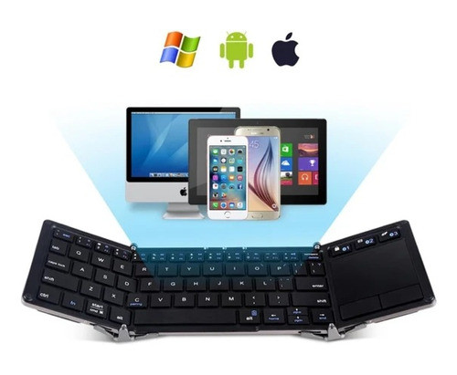 Mouse Y Teclado Bt Portatil C/ Apoyo Celular Ios Android Win 1