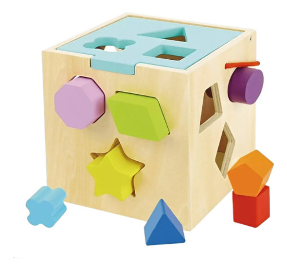 Juego Didactico Cubo De Encastres Madera Bloques 0 Juego Didactico Cubo De Encastres Madera Bloques 0