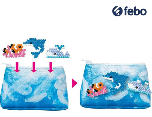 Juego Aquabeads Decorar Bolso Vida Marina Juguete 500 Pcs 1