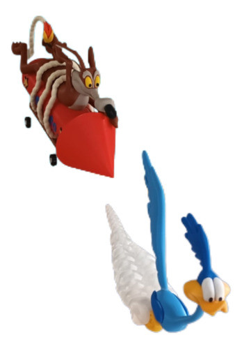Figura El Coyote Y Correcaminos Looney Tunes 3d. Pack Por 2u 0
