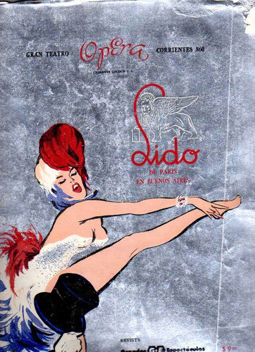Programa Lido De Paris En Buenos Aires Teatro Opera Año 1955 0