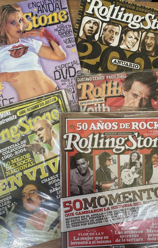 Rolling Stone 5 Revistas, Lote Rock Música,  L1 A10 0
