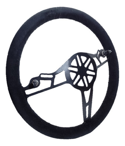 Volante Deportivo Modelo War Gamuzado Full Grip Con Pulsador 1