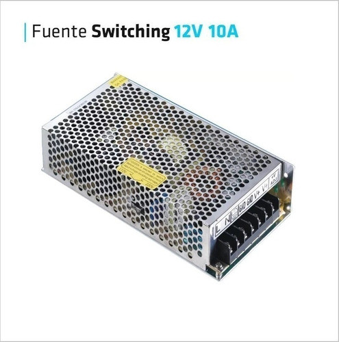 Fuente 12v 10a Metalica Switching Tira Led Cctv Pack 8 1