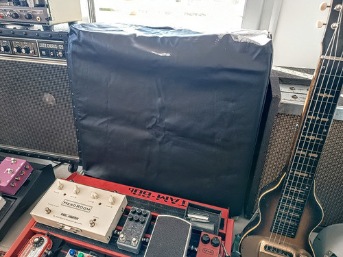 Fender Súper Reverb Funda Hecha A Medida Cuerina Negra Cover 0