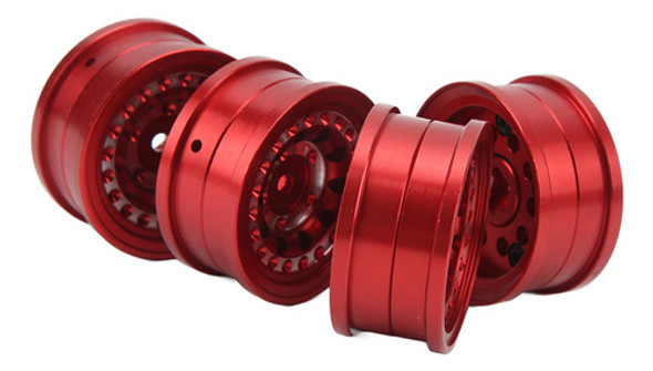 Hub De Roda Rc Vermelho Vermelho, 4 Peças De Liga De Alumíni 1