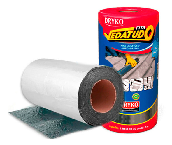 Manta Asfáltica Auto Adesiva Aluminizada - 30cm X 10m 0