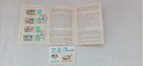 Lote Estampillas Mundial 1978 Dia Emision + 700 Estadio 0