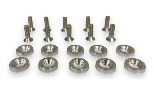 Arandelas Aluminio Moto Auto Atv Ftx 6mm M6 X10u Silver 0