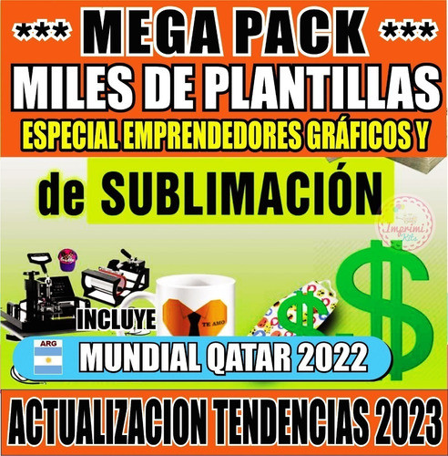 Kit Para Sublimar. Plantillas, Cuadros, Tazas, Remeras... 0