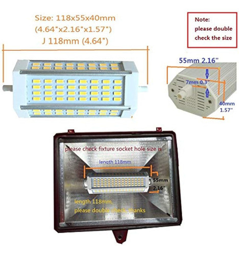 Qlee R7s Led J118 Bombilla De 118mm Regulable 30w Luz Diurna 1