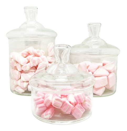 Caramelera Frasco Porta Vela Candy Bar Con Tapa 13x25 Cm 1
