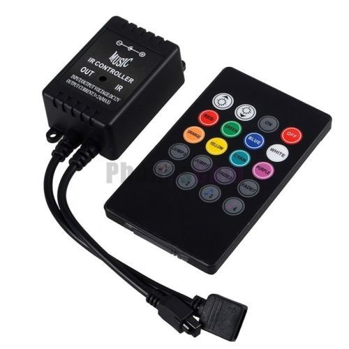 Dc12-24v De 20key Música Sonido Sensor Controlador Para 3528 0