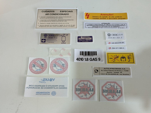 Kit Adesivos Apollo - Vidro - Motor - Capo - Ar Condicionado 0