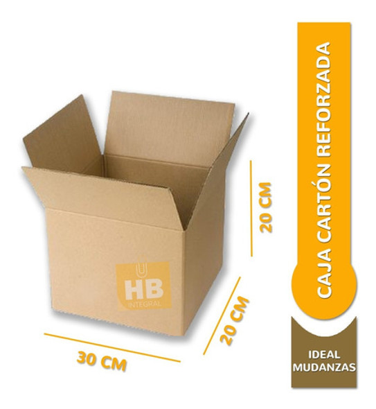 Caja Carton Mudanza Embalaje 30x20x20 Refuerzo Premium X10un 1