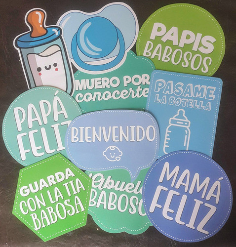 Kit De Props Baby Shower Nene- 10 Unidades 0