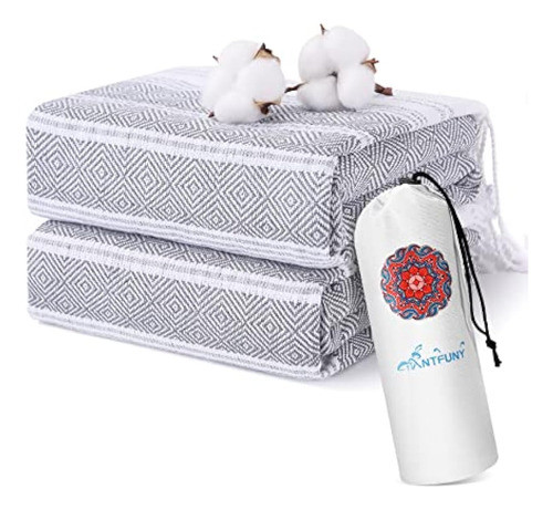 Paquete De 2 Toallas De Playa Turcas De Algodón, 0