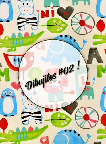 Dibujitos #02! Lámina Decoupage Autoadhesiva 30 X 42 Cm 0