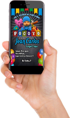 Invitacion Digital Personalizada Whatsapp Pocoyo Mod2 0